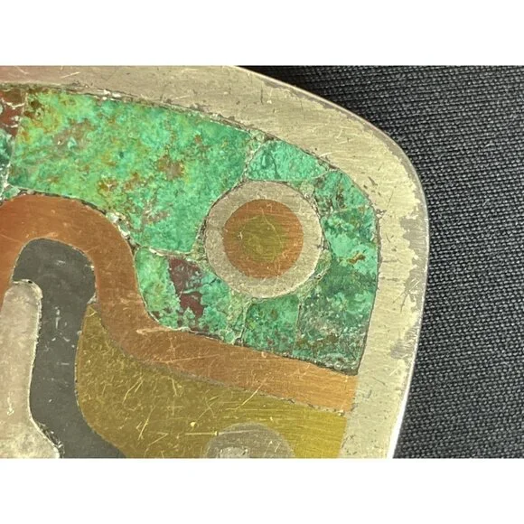 Los Castillo Sterling Silver Mixed Metals Parrot Pendant Brooch Signed 63 - Picture 11 of 14